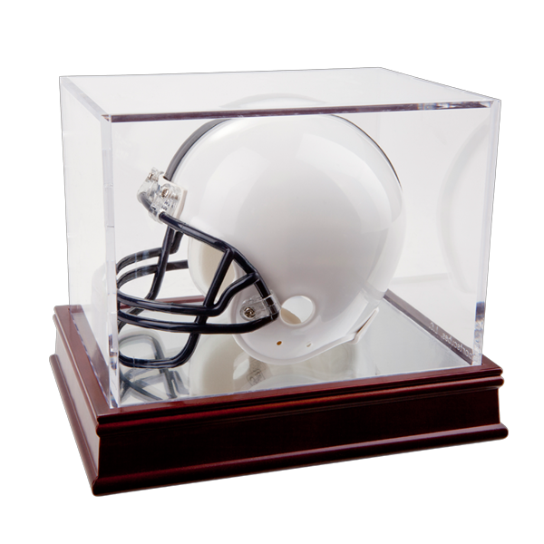 UV Mini-Helmet Display on Wood Base